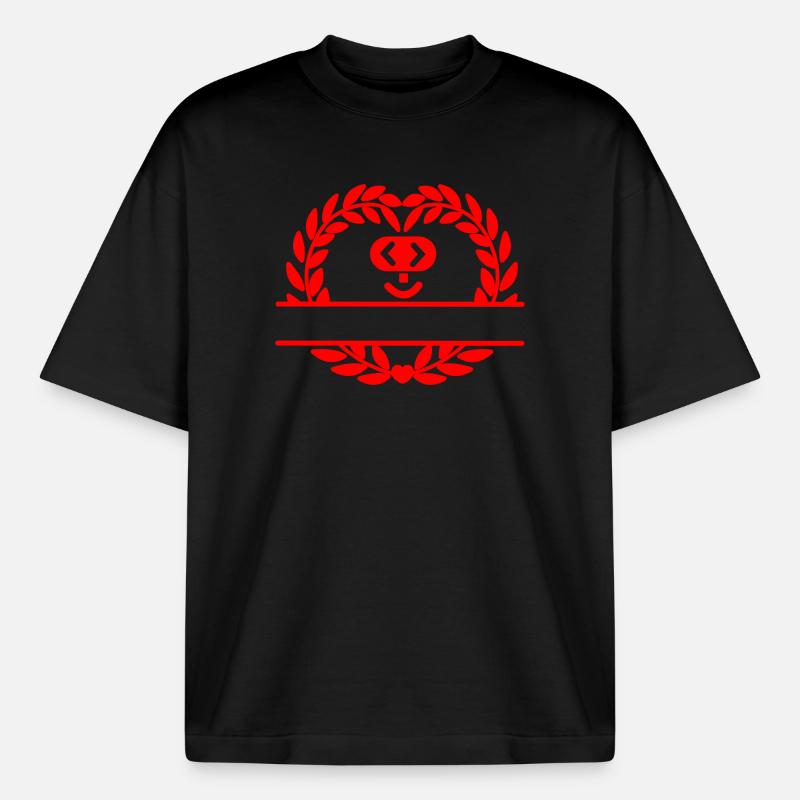Cœur de code - T-shirt unisexe épais coupe boxy Stanley/Stella - noir
