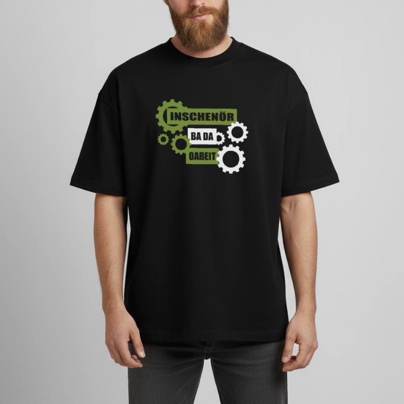Inschenör ba da Oabeit, engineer at work Boxy Heavyweight Unisex Organic T-Shirt by Stanley/Stella