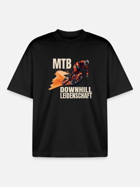 Downhill Leidenschaft - Boxy Heavyweight Unisex Organic T-Shirt von Stanley/Stella - Schwarz