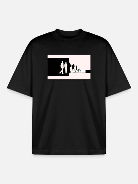 Silhouettes in transition - Boxy Heavyweight Unisex Organic T-Shirt by Stanley/Stella - black