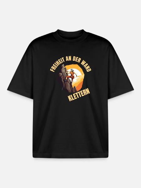 Freiheit an der Wand - Boxy Heavyweight Unisex Organic T-Shirt von Stanley/Stella - Schwarz