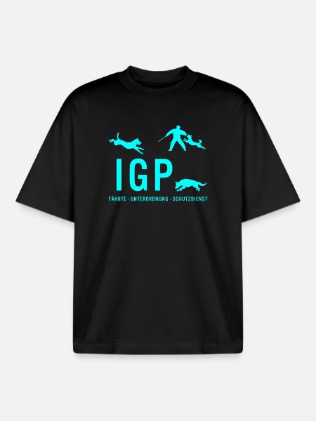 IGP Hundesport - Türkis - Boxy Heavyweight Unisex Organic T-Shirt von Stanley/Stella - Schwarz