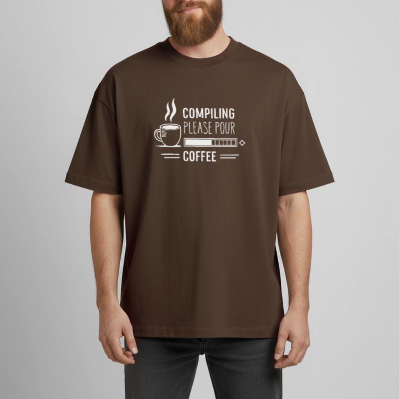 Aus Kaffee Code generieren Programmierer Boxy Heavyweight Unisex Organic T-Shirt von Stanley/Stella