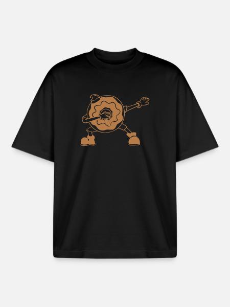 Dabbing Donut - Boxy Heavyweight Unisex Organic T-Shirt von Stanley/Stella - Schwarz