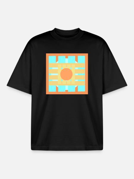  Farbenspiele Muster Design - Boxy Heavyweight Unisex Organic T-Shirt von Stanley/Stella - Schwarz
