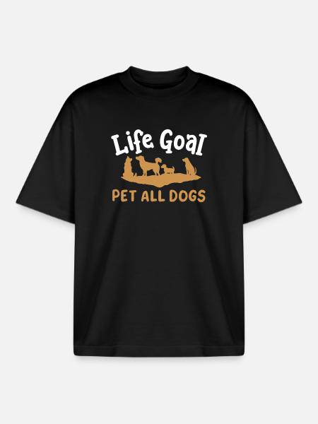 Hundebesitzer Hundeliebhaber - Boxy Heavyweight Unisex Organic T-Shirt von Stanley/Stella - Schwarz