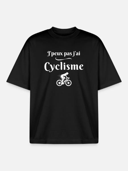 cycling, cycling, cycling - Boxy Heavyweight Unisex Organic T-Shirt by Stanley/Stella - black