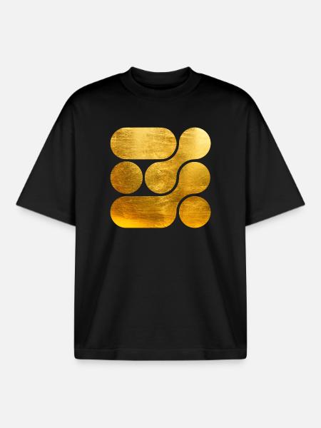 OCHOOO - GOLD - Boxy Heavyweight Unisex Organic T-Shirt by Stanley/Stella - black