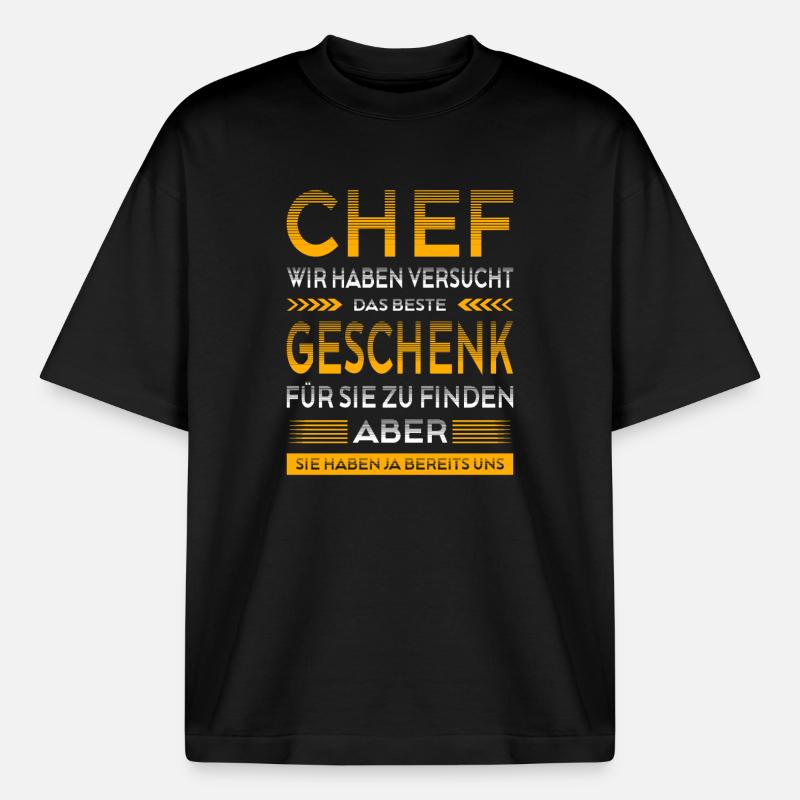 Chef Abschied Geschenke Abschiedsgeschenk - Boxy Heavyweight Unisex Organic T-Shirt von Stanley/Stella - Schwarz