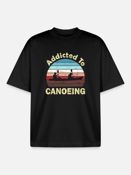 Canoe Canoeist - Boxy Heavyweight Unisex Organic T-Shirt by Stanley/Stella - black