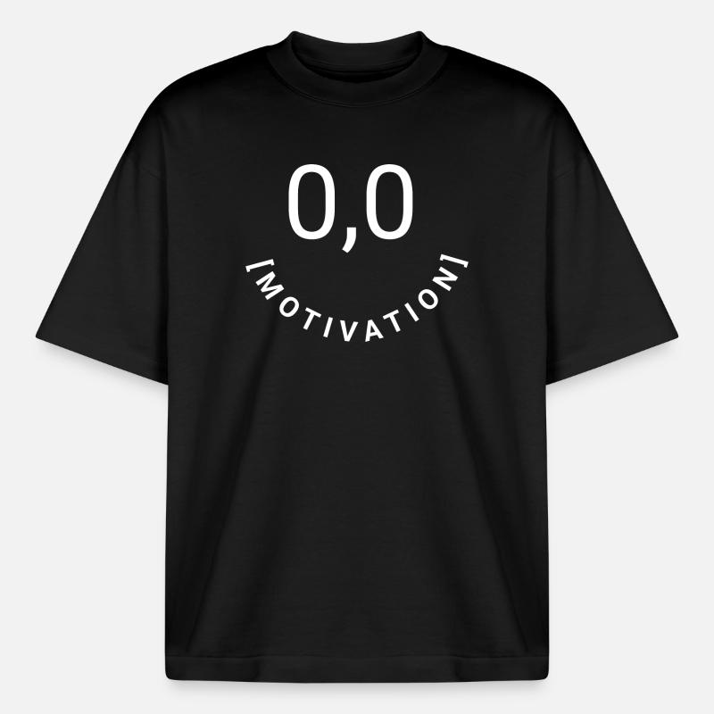 Zéro désir, zéro motivation, 0,0 motivation - T-shirt unisexe boxy épais biologique Stanley/Stella - noir