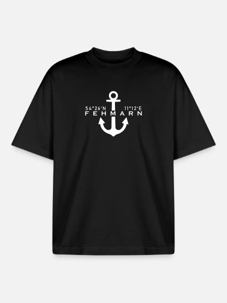 Fehmarn - Boxy Heavyweight Unisex Organic T-Shirt von Stanley/Stella - Schwarz