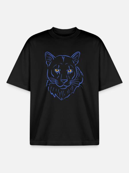 Bergloewe predator - Boxy Heavyweight Unisex Organic T-Shirt by Stanley/Stella - black