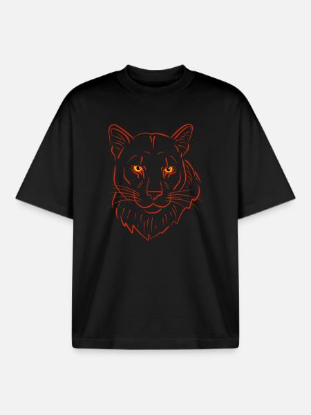 Bergloewe predator - Boxy Heavyweight Unisex Organic T-Shirt by Stanley/Stella - black
