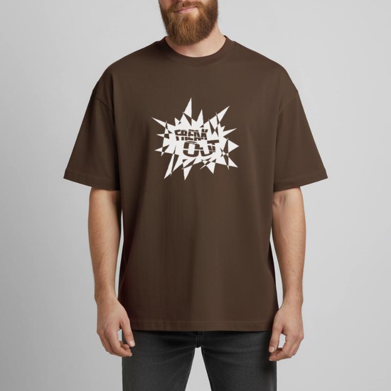 Angular Explosion Burst Text Heavyweight Boxy Unisex T-Shirt by Stanley/Stella