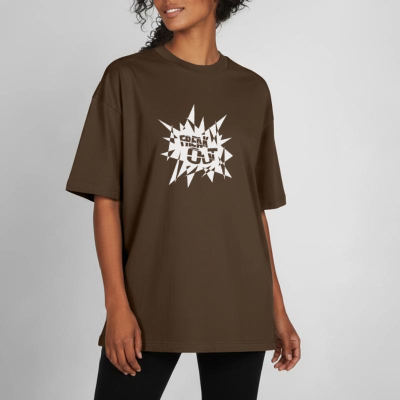 Angular Explosion Burst Text Heavyweight Boxy Unisex T-Shirt by Stanley/Stella