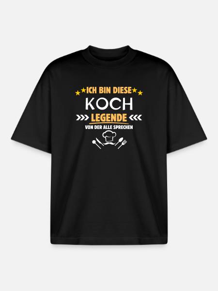 Koch Legende - Boxy Heavyweight Unisex Organic T-Shirt von Stanley/Stella - Schwarz