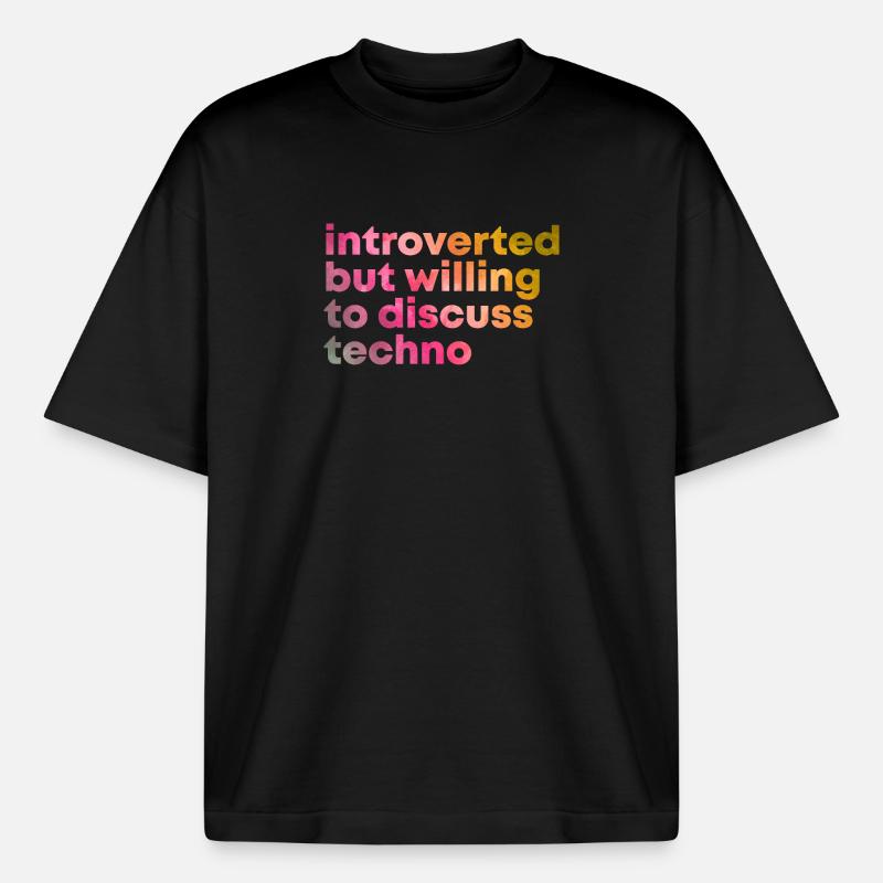 Techno Techno - Heavyweight Unisex Boxy T-Shirt von stanley/stella	 - Schwarz