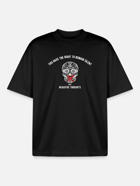 Right to remain silent - Boxy Heavyweight Unisex Organic T-Shirt by Stanley/Stella - black