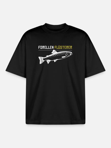 Forellen Flüsterer - Boxy Heavyweight Unisex Organic T-Shirt von Stanley/Stella - Schwarz