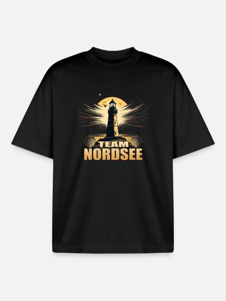 Team Nordsee - Boxy Heavyweight Unisex Organic T-Shirt von Stanley/Stella - Schwarz