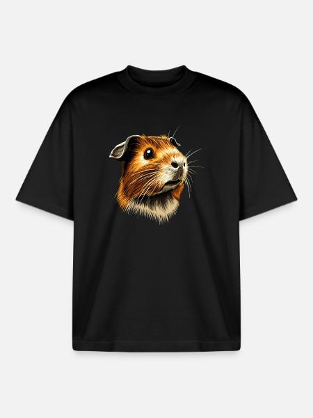 Marsvin-gnagere Capybara Søt gnager - Unisex boxy heavyweight T-skjorte økologisk Stanley/Stella - svart