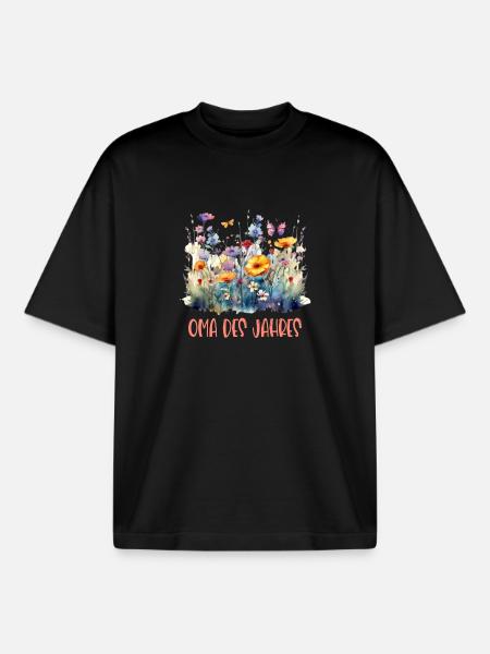 Oma des Jahres! - Boxy Heavyweight Unisex Organic T-Shirt von Stanley/Stella - Schwarz