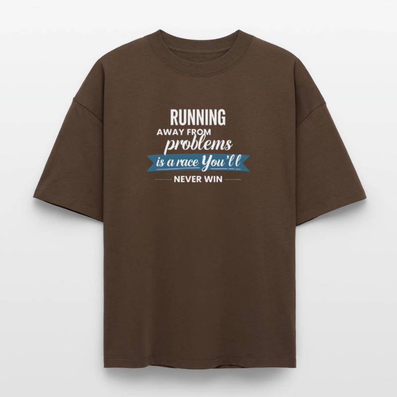 Fleeing from problems is not a solution Boxy Heavyweight Unisex Organic T-Shirt by Stanley/Stella