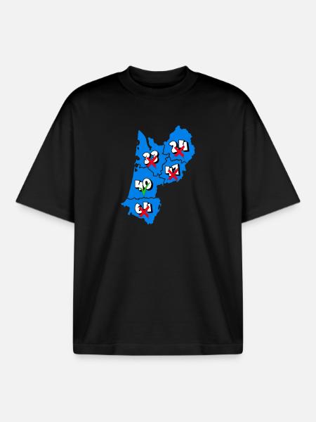 Aquitaine Region - Boxy Heavyweight Unisex Organic T-Shirt by Stanley/Stella - black