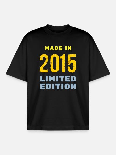 2015 - T-shirt unisexe boxy épais biologique Stanley/Stella - noir