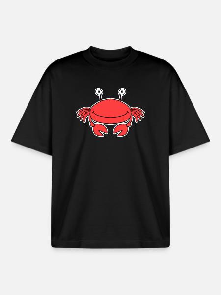 Crab Crab - Boxy Heavyweight Unisex Organic T-Shirt by Stanley/Stella - black