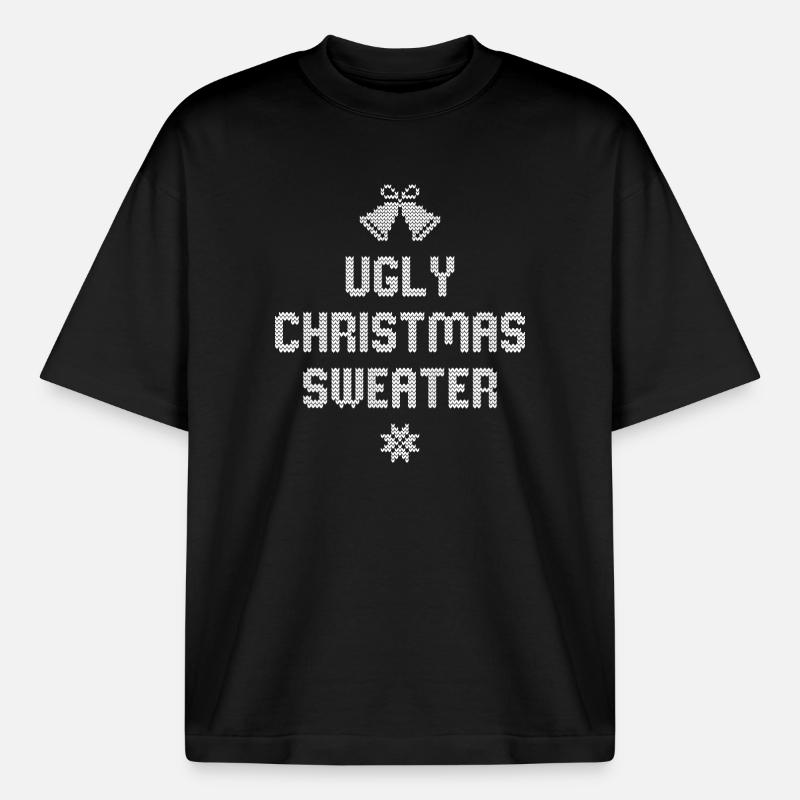 Pull de Noël - T-shirt unisexe épais coupe boxy Stanley/Stella - noir