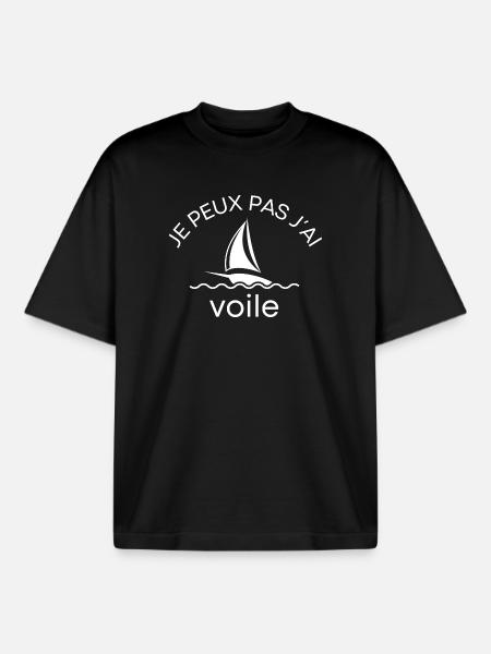 I can't I sailed - Boxy Heavyweight Unisex Organic T-Shirt by Stanley/Stella - black