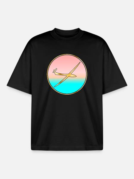 SEA SUNSET GLIDER - Boxy Heavyweight Unisex Organic T-Shirt by Stanley/Stella - black