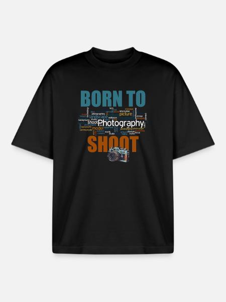 Born to shoot - Boxy Heavyweight Unisex Organic T-Shirt von Stanley/Stella - Schwarz