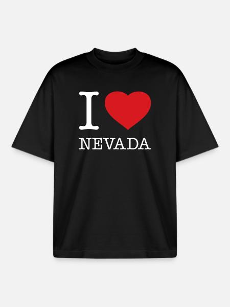 J’ADORE LE NEVADA - T-shirt unisexe boxy épais biologique Stanley/Stella - noir