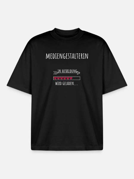 Mediengestalterin Ausbildung Beruf Geschenk - Boxy Heavyweight Unisex Organic T-Shirt von Stanley/Stella - Schwarz