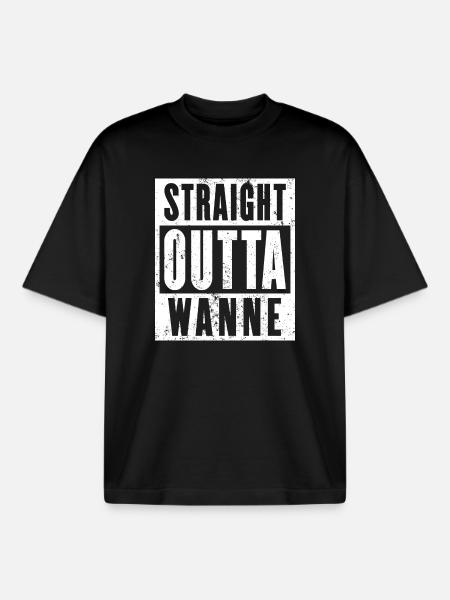 Wanne, Ruhrgebiet, Ruhrpott, Wanne-Eickel - Boxy Heavyweight Unisex Organic T-Shirt von Stanley/Stella - Schwarz