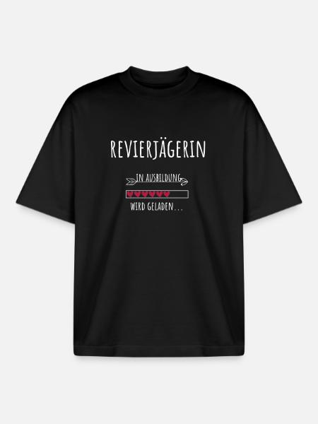 Revierjägerin Ausbildung Beruf Geschenk - Boxy Heavyweight Unisex Organic T-Shirt von Stanley/Stella - Schwarz
