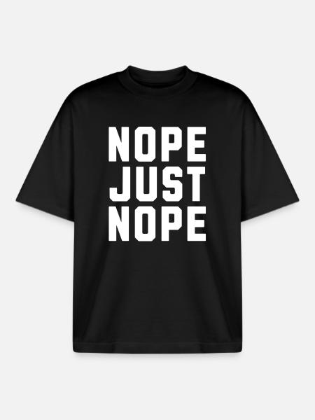 Non, juste non - T-shirt unisexe boxy épais biologique Stanley/Stella - noir