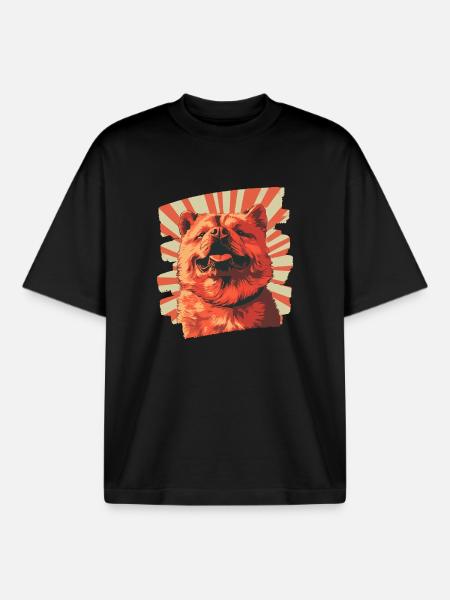 Chow Chow - T-shirt unisexe boxy épais biologique Stanley/Stella - noir