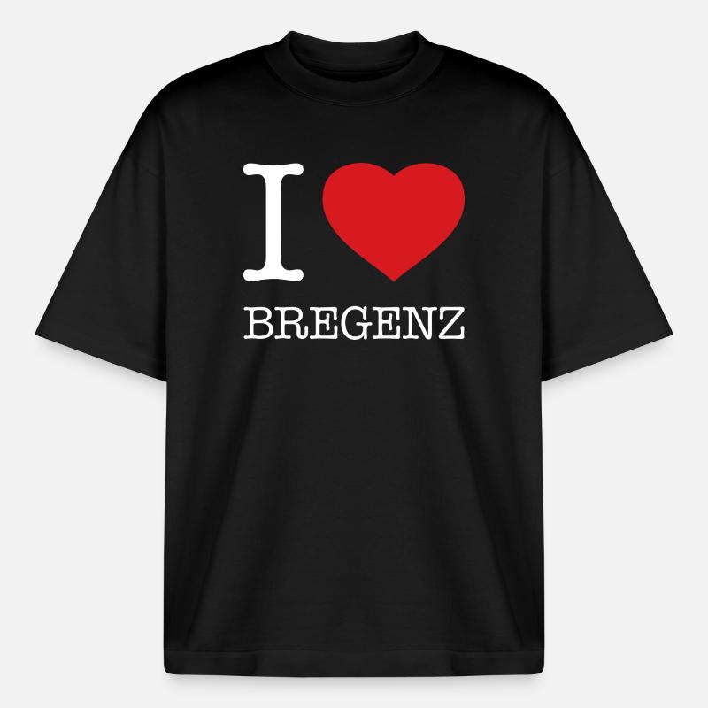I LOVE BREGENZ - Boxy Heavyweight Unisex Organic T-Shirt by Stanley/Stella - black