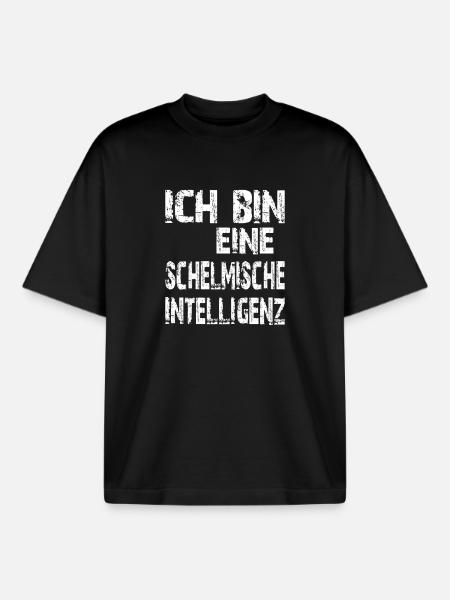 AI Saying I'm a mischievous intelligence - Boxy Heavyweight Unisex Organic T-Shirt by Stanley/Stella - black