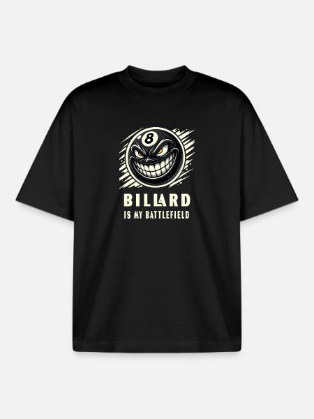 Billiards is my - Boxy Heavyweight Unisex Organic T-Shirt by Stanley/Stella - black