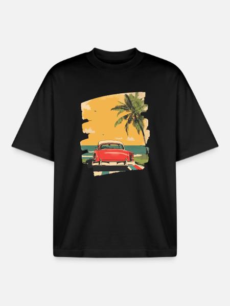 Summer - Boxy Heavyweight Unisex Organic T-Shirt by Stanley/Stella - black