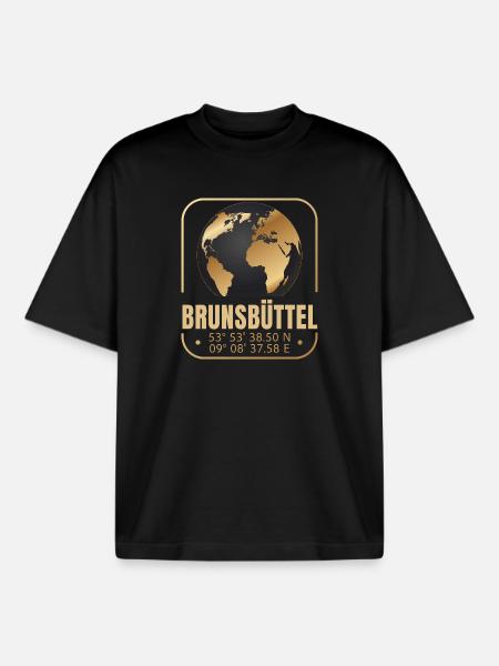 Brunsbüttel - Boxy Heavyweight Unisex Organic T-Shirt von Stanley/Stella - Schwarz