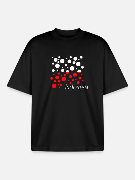 Indonesia Indonesien - Boxy Heavyweight Unisex Organic T-Shirt von Stanley/Stella - Schwarz