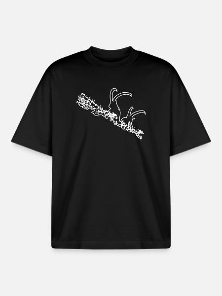 Steinböcke - Boxy Heavyweight Unisex Organic T-Shirt von Stanley/Stella - Schwarz