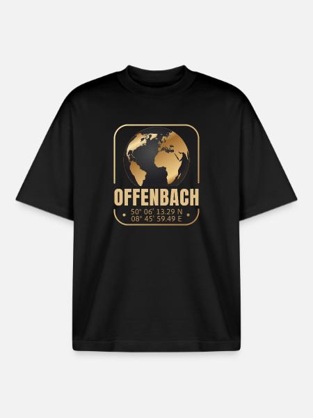 Offenbach - Boxy Heavyweight Unisex Organic T-Shirt von Stanley/Stella - Schwarz