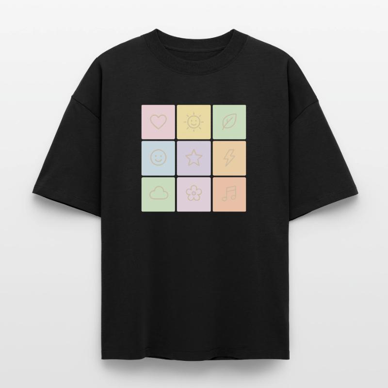 Pastel Bento Vibes Boxy Heavyweight Unisex Organic T-Shirt by Stanley/Stella